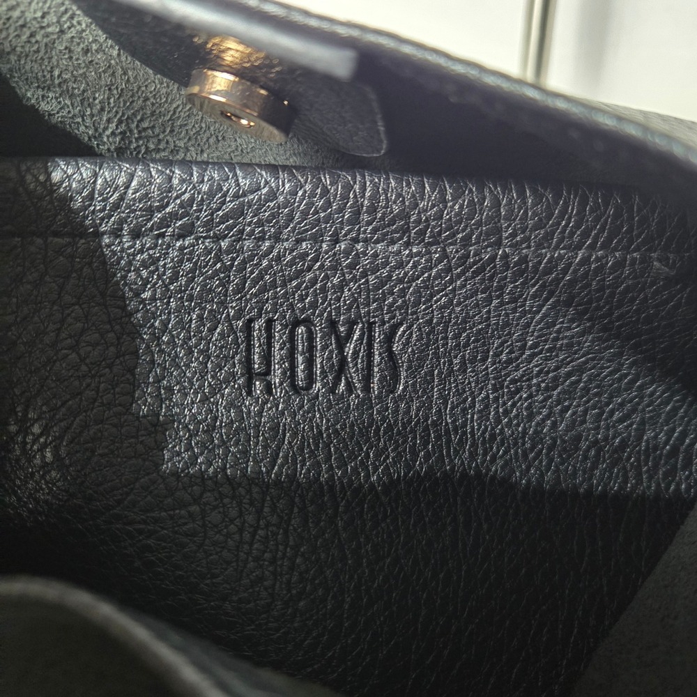 Hoxis Hobo Shoulder Bag Large Black Pebbled Vegan Leather Slouchy Tote - Picture 9 of 9